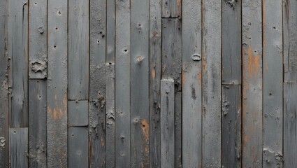 Poster - Weathered gray wooden plank texture with grunge effect suitable for various design applications and backgrounds.