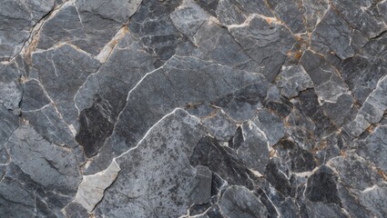 Poster - Gray granite rock surface with detailed texture and natural patterns for backgrounds and design elements in various projects.