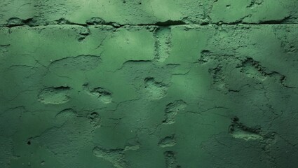 Aufkleber - Textured green concrete background with cracks and imperfections for abstract design or architectural use.