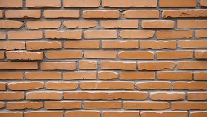 Aufkleber - Close up view of a textured tan brick wall showcasing varied brick sizes and weathered surfaces suitable for architectural backgrounds.