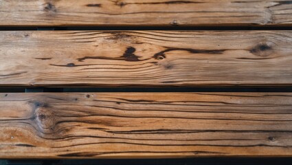 Poster - wooden planks background with natural patterns and textures in warm brown tones suitable for rustic 