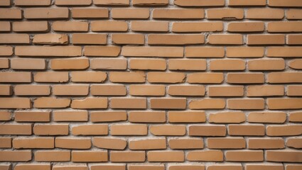 Aufkleber - Textured Close Up of a Tan Brick Wall Showing Details of Masonry and Surface Imperfections
