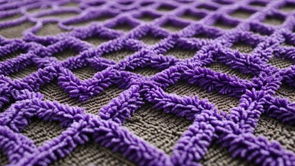 Aufkleber - Close-up view of textured purple cleaning doormat showcasing intricate patterns and vibrant color for interior design inspiration.