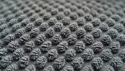 Aufkleber - Close-up view of textured grey carpet showcasing unique patterns and fibers for interior design and home decor inspiration.