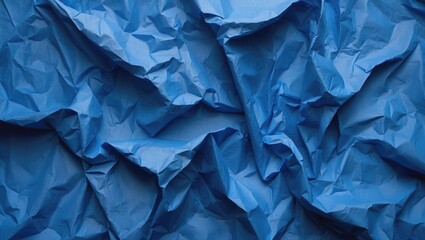 Aufkleber - Crumpled blue paper texture background for abstract design and artistic projects