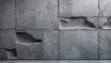 Poster - concrete wall with natural wear and texture variations in an indoor environment, suitable for indust