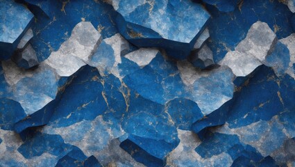 Poster - textured abstract background of blue and gray rock formations with a 3d appearance and natural patte
