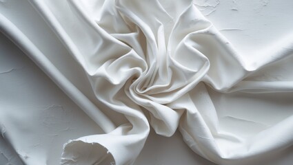 Aufkleber - White cotton canvas fabric texture for creative backgrounds, featuring a smooth, seamless design ideal for artistic projects and presentations.