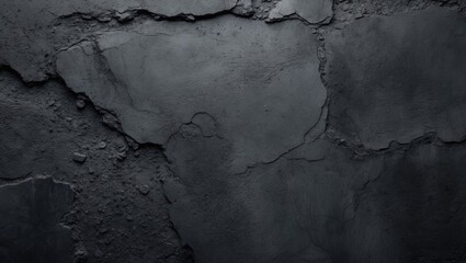 Aufkleber - Dark gray textured concrete wall background showcasing abstract patterns for use in various design projects and artistic applications.