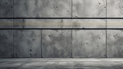 Aufkleber - grey concrete wall texture with subtle horizontal lines ideal for backgrounds in industrial or urban