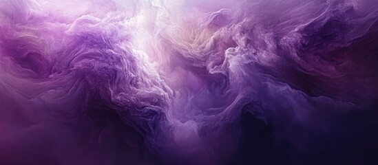 Fototapete - Abstract ethereal purple and violet swirling clouds with hints of white and dark tones, creating a dreamy atmospheric background.