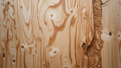 Aufkleber - Natural texture of plywood background showcasing wood grain and knots ideal for interior design and construction themes