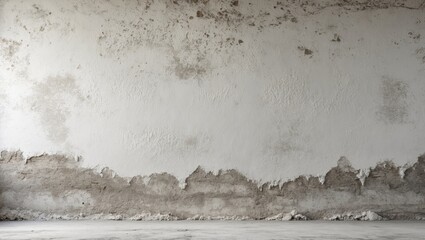 Canvas Print - Old cracked wall with texture and peeling paint in minimal industrial interior space