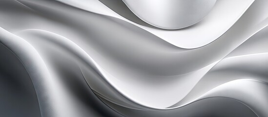 Poster - Sleek gray abstract wallpaper featuring smooth, flowing textures with gradients of light and dark, creating a modern and elegant aesthetic design.