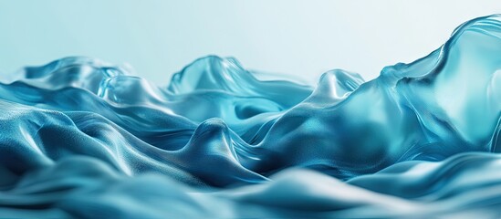 Aufkleber - Abstract blue ocean waves creating a serene clean water effect with soft flowing textures suitable for banner design featuring ample text space