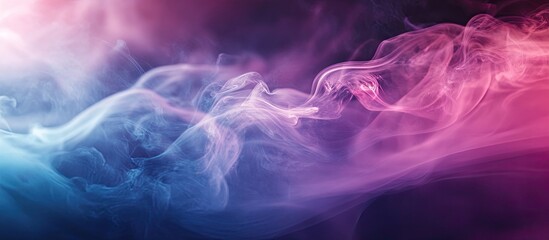 Aufkleber - Vibrant abstract smoke background with swirls of pink, purple, and blue colors flowing gracefully across the frame creating a dreamy atmosphere.