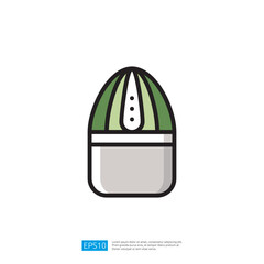 Poster - Cactus Icon Illustrating Modern Minimalist Design Element with Green Color and Stylish Outline for Eco-Friendly Themes