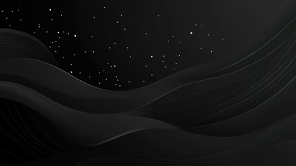 Poster - Abstract dark monochrome flowing background