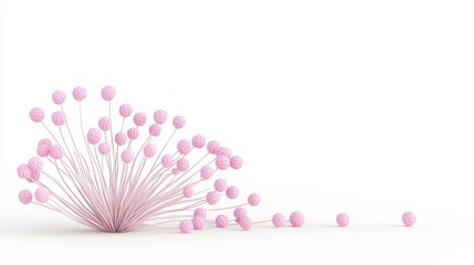 Poster - Delicate Lavender Blossoms with Tiny Purple Flowers in a Gentle Arrangement on a Minimalist White Background