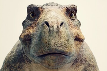 Poster - Close-up of a fake dinosaur head, suitable for use in illustrations or designs