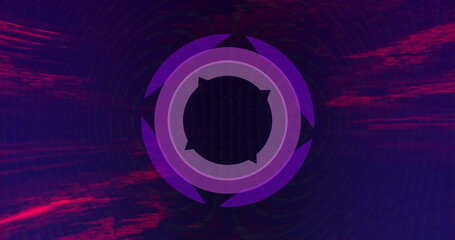 Poster - image of scope scanning over red shapes