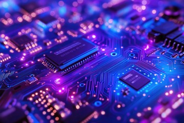 Poster - high-tech electronics component detailed view