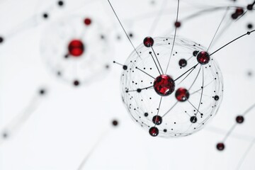 Poster - A close-up shot of multiple red and black balls, ideal for use in sports or game-related contexts