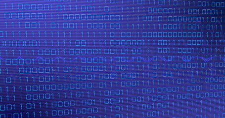 Poster - image of binary coding over dna strand