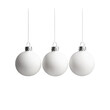 © Foxgrafy - Minimalist white Christmas ornaments hanging elegantly