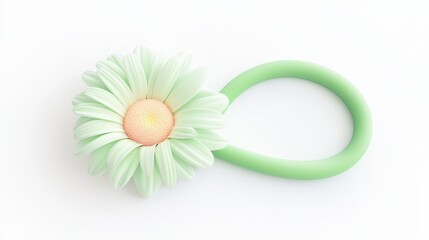 Poster - Soft White Daisy with Yellow Center Isolated on Light Background for Creative and Artistic Projects