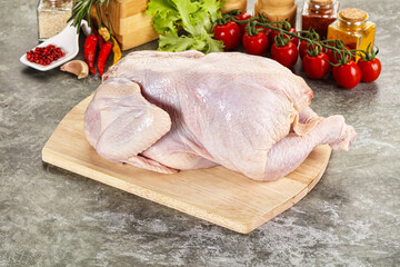 Poster - Raw whole chicken for cooking