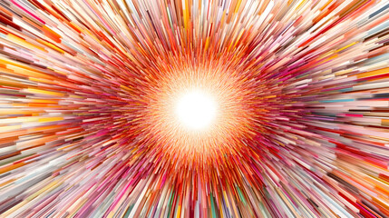 Aufkleber - Dynamic energy explosion abstract art digital creation vibrant colors close-up view visual impact