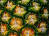 Closeup of pineapple skin texture