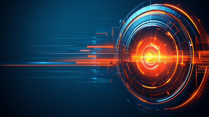Poster - Dynamic digital energy burst abstract visualization graphic design futuristic environment close-up view technology concept