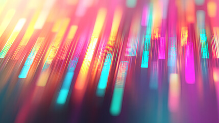 Aufkleber - Vibrant light streaks digital art abstract background colorful environment close-up view contemporary concept
