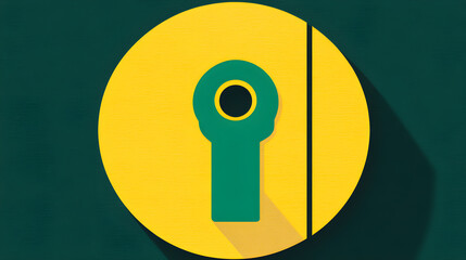 Poster - Unlocking innovation keyhole illustration digital art creative environment modern viewpoint conceptual design