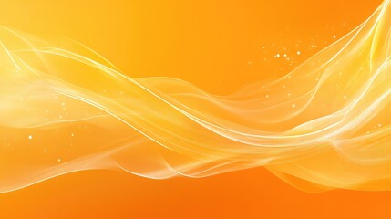 Poster - Bright orange background with abstract neon light streaks, offering a futuristic digital theme. No text, no people.