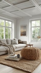 Wall Mural - Modern Cozy Living Room Interior Design