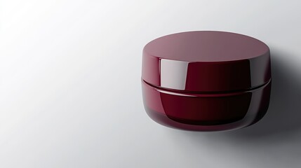 Poster - Deep hydration lip treatment jar with a smooth glossy finish, placed on a clean white background. No text, no people.