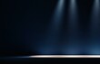 © duyina1990 - Dark Navy Blue Studio Background with Spotlight