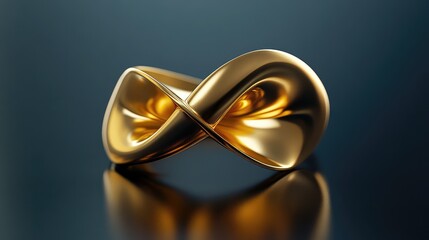 Poster - Gold statement ring with a bold design, placed on a glossy black surface for a dramatic effect. No text, no people.