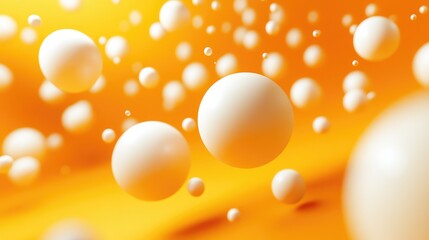 Poster - Minimalist orange background with geometric shapes and soft lighting effects, ideal for modern branding. No text, no people.
