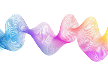 Canvas Print - colorful wave design representing sound or music
