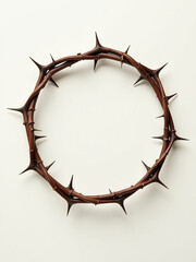 Poster - Image Featuring Crown Of Thorns On A Light Background With Ample Space To Accommodate Text Overlay Or Design Elements Freely. 00002