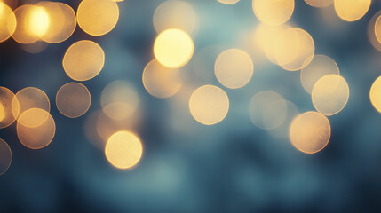 Poster - Golden bokeh lights create festive and elegant atmosphere