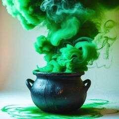 Poster - Black pot with green smoke coming out of it