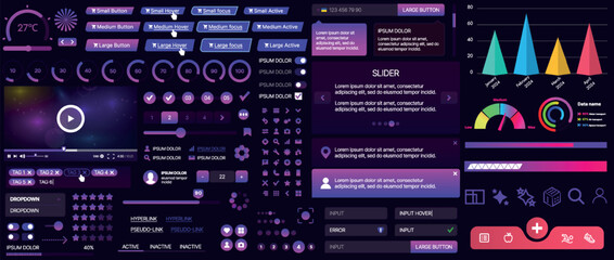 Poster - a set of ui components for mobile apps and websites. includes buttons, panels, menus, sliders, and c