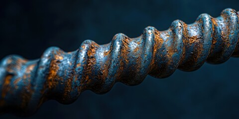 Poster - Rusted metal object with a spiral shape