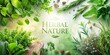 © kansak01 - Eco-friendly banner featuring vibrant green leaves, plant illustrations, and organic herbal products for natural healing.
