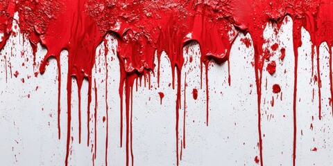 Poster - Red paint splatter on a white background